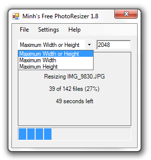 Minh's Free PhotoResizer Screenshot